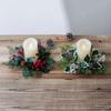 Pine Candle Holder Wreath 28cm Pinecone Wreath Candlestick Wreath  Festival Celebration