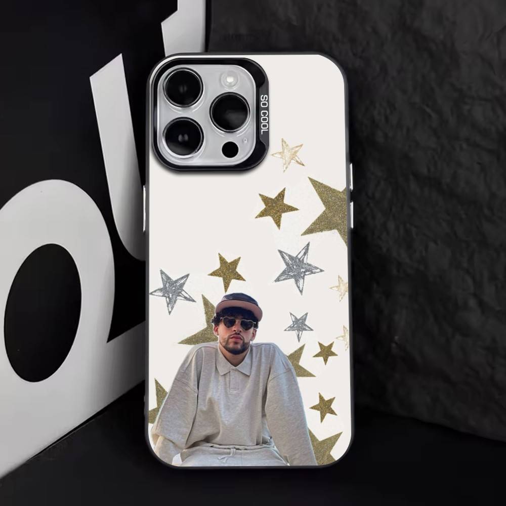 Bad Bunny    Phone Case For iPhone 17,16,15,14,13,12,11 Plus,Pro Max,XS,Colorful Silver Black Cover