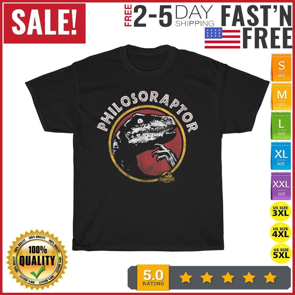 

Jurassic Park Philosopher Funny Humor Graphic Vintage T Shirt Men Women Fashion 3XL