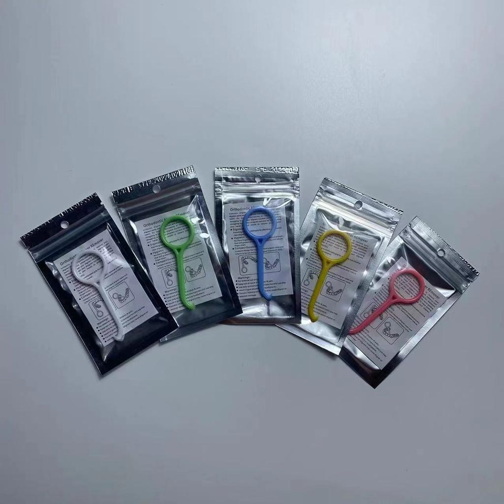 100 Pcs Dental Orthodontic Invisible Braces Remover Plastic Hook Disposable Orthodontic Aligner Remove Hook