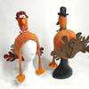 Thanksgiving Cartoon Turkey Plush Hat - Festive Party Decoration