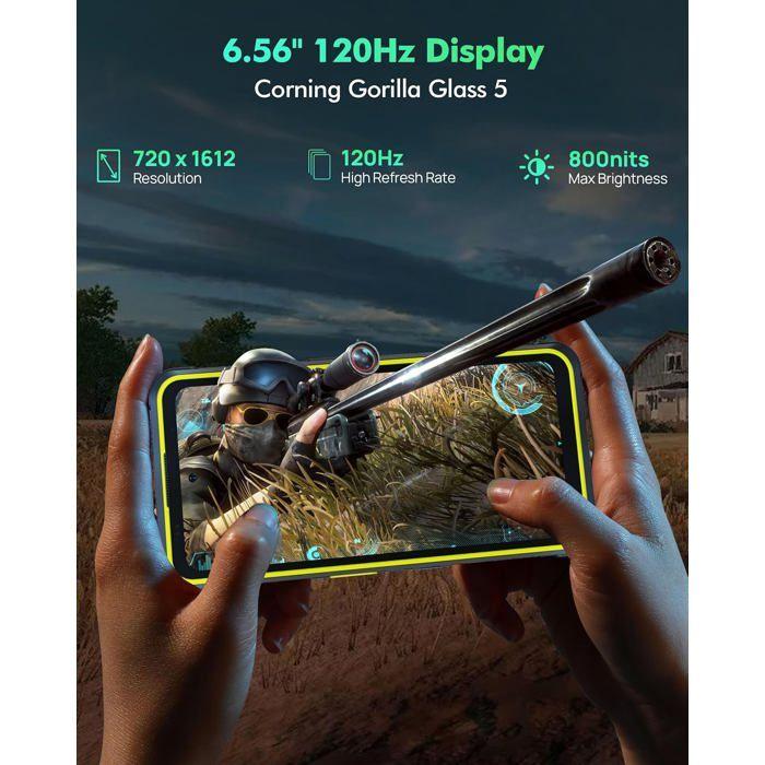 Ulefone Armor X31 Pro Téléphone Portable Incassable 5G 16Go+256Go 6,56" 120Hz 6050mAh 64MP Smartphone Robuste Dual SIM/NFC Orange