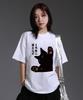 LIKE THE MOST Kuroneko Oversized T-Shirt 2 Colors