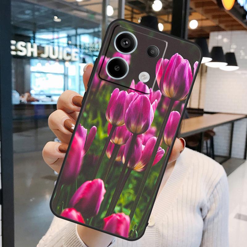 Spring Tulips Flower Case For Xiaomi Redmi Note 15 Pro Plus 10 11 12 13 14 Pro Redmi 15 15C 10C 12C 13C 14C Cover
