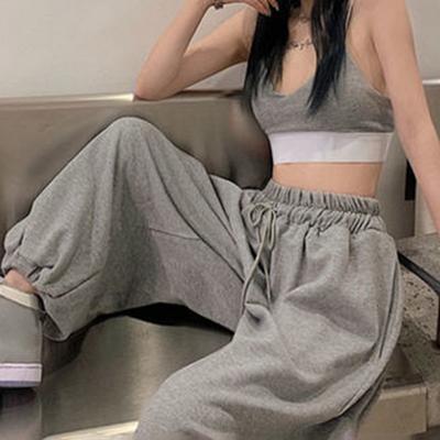 Fashion Gray Sweatpants Women Spring Autumn Baggy Fashion Oversize Sports Pants Balck Trousers Female Joggers Streetwear