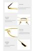 Unisex Square Titanium Eyeglass Frames with Anti-Blue Light & High Myopia Support