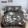 Orangutan Duvet Cover Cute Monkey Bedding Set Polyester Tropical Botanical Animal Print Comforter Cover