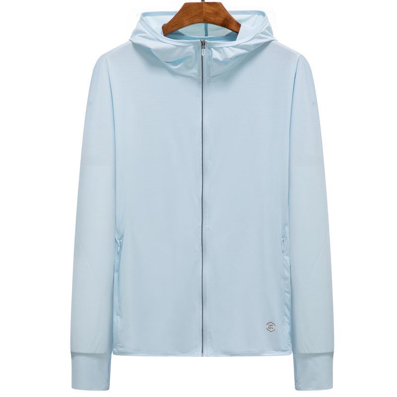 Unisex Outdoor Sun Protection Jacket: Long Sleeve, Elastic, Ice Cool, UV-Resistant Windbreaker for Spring/Summer.