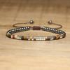 2x4mm Dainty Imperial Jasper Bracelet for Women Handwoven Adjustable Healing Stone Jewelry Alloy Main Material for Anniversary