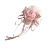 Original Handmade Lolita Hair Accessories Hairpin Flower Ball Bow Lace Champagne Headband Veil