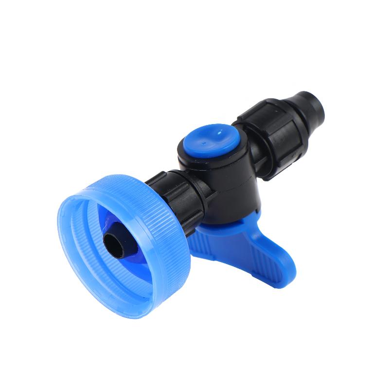 Universal Portable Double Lock Bypass Valve Water Tap Bottle Adapter High Pressure Resistant for Garden Irrigation Use