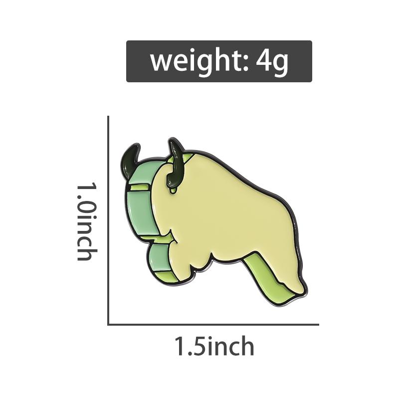 Cute Cow Enamel Pins Custom Animation Brooches Lapel Badges Clothes Cartoon Jewelry Gift for Kids Friends