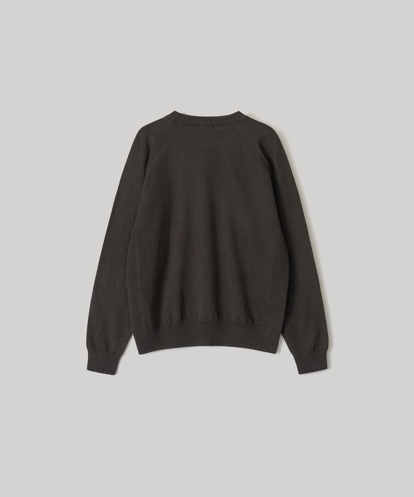 ANOTHER OFFICE WOMEN W. Whole Garment Crew-Neck Knit (Dark Brown)