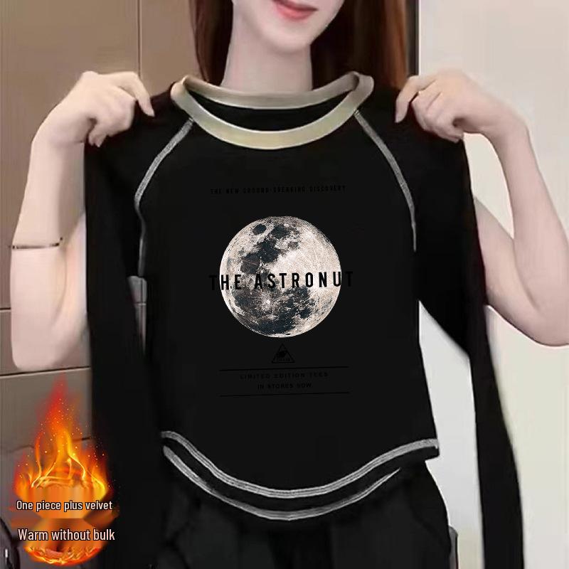 

Double-Sided German Velvet Women s Long-Sleeve Shirt - 2024 Autumn/Winter Chic Versatile Top S (Recommended for 35-50kg)