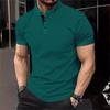 Men's Summer Sports Polo Shirt with Zipper Pocket