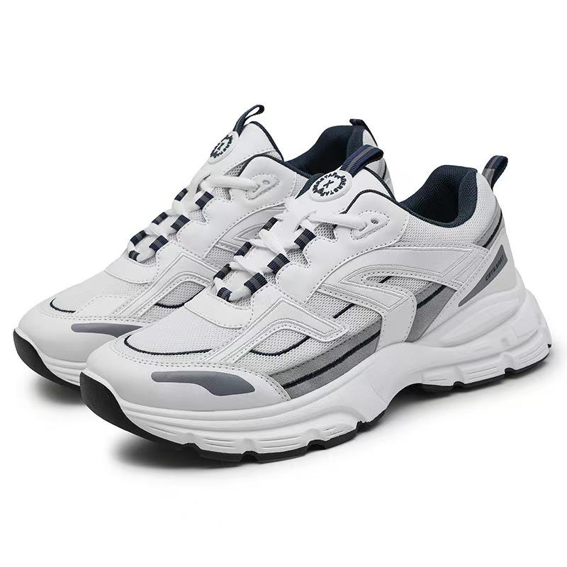 Men's Shoes 2025 New Trend Versatile Summer Breathable Thin Mesh Sports Leisure Heightening Hong Kong Style Dad Trendy Shoes