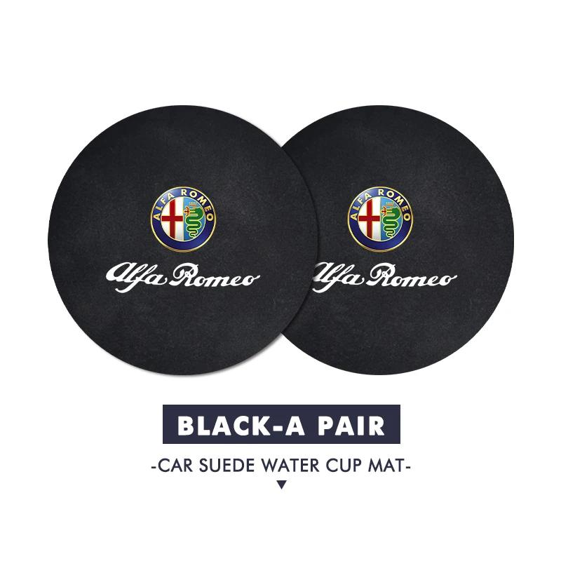 Autoaufkleber Für Alfa Romeo Für Alfa Romeo 2 STÜCK Auto Logo Anti-Rutsch Becherhalter Matte Getränkehalter Matte Innenzubehör Giulietta