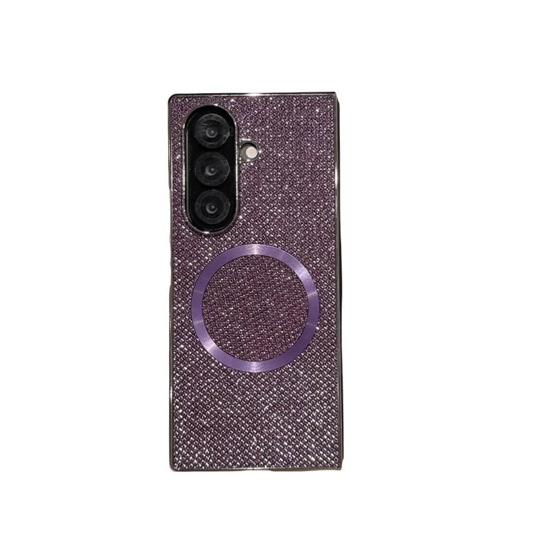 Shockproof Phone Case Z Fold 8/7/6/5/4/3 Glitter Electroplated Wireless Charging Magnetic Ring Foldable Protective Cover