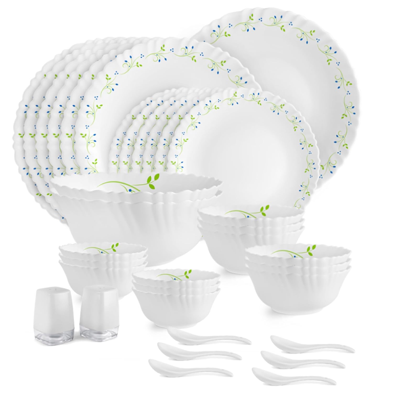 35-Piece Dinner Set Serving for 6 Poeple  Chip-Resistant Crockery Set For Daily Use M белый