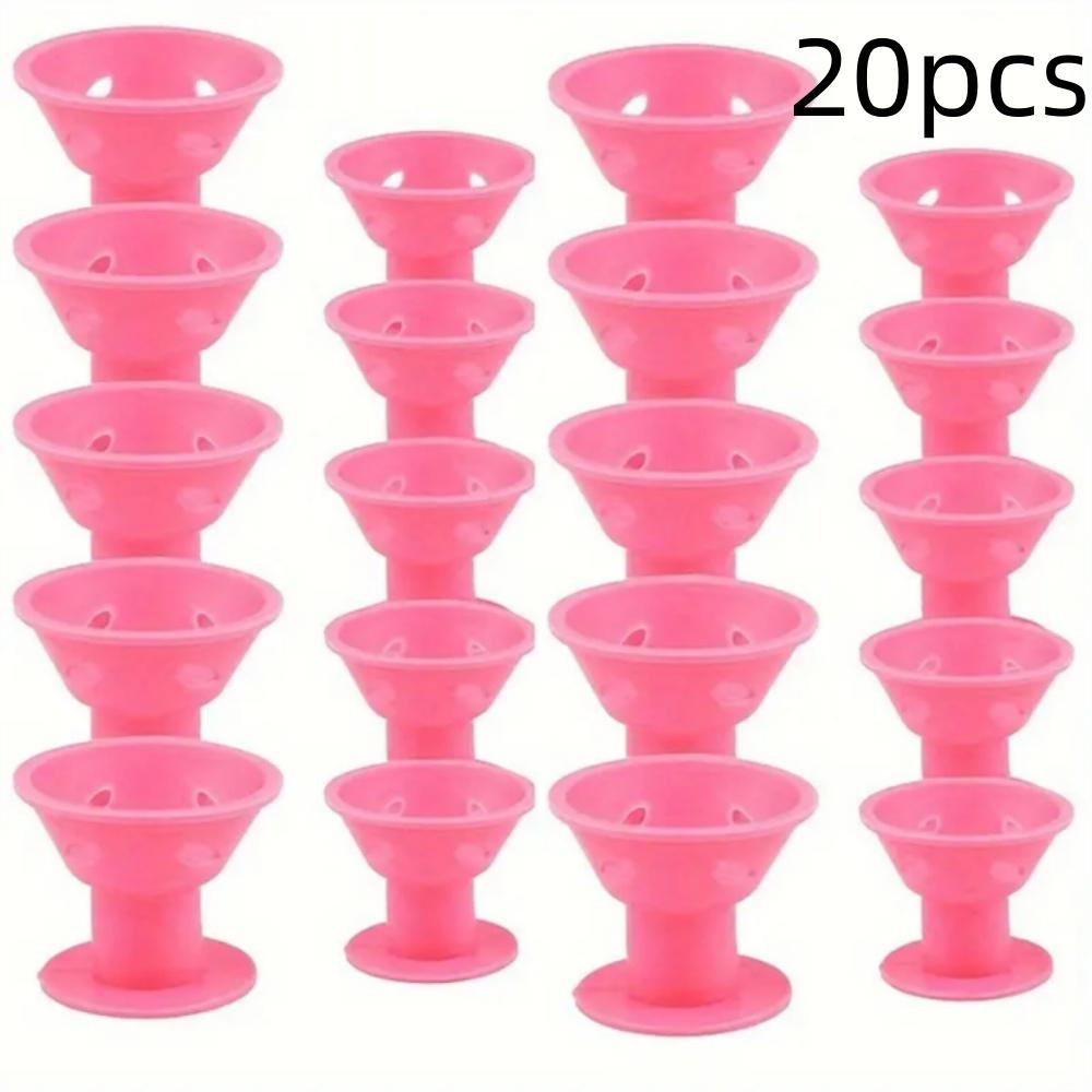 10/20pcs Mushroom Hair Curlers Soft Gentle Hair Care Rollers Non-Slip Silicone Wave Formers for Easy DIY Styling Curling Tools
