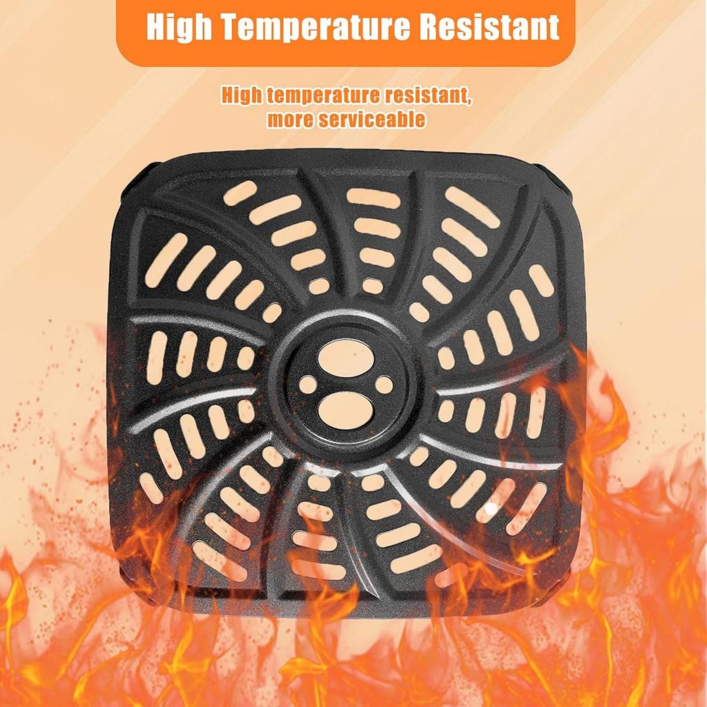 Square Air Fryers Pad Metal Liners Nonstick Cooking Accessory Air Fryers Grilling Plate Suitable for 6QT Air Fryers