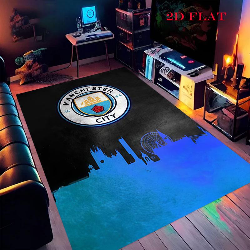 Shiny MCFC Cards Carpet Rug for Living Room Bedroom Home Sofa Decoration,Kids play Nonslip Floor Mat