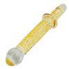 Glass Yellow Stripe Clear Crystal Quantity Wand Plug