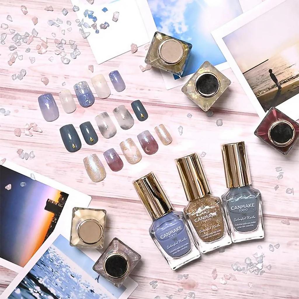 Canmake Colorful Nails N113 Tender Breeze 8ml Nail Polish High Color Quick Blue - Payoff, Drying,