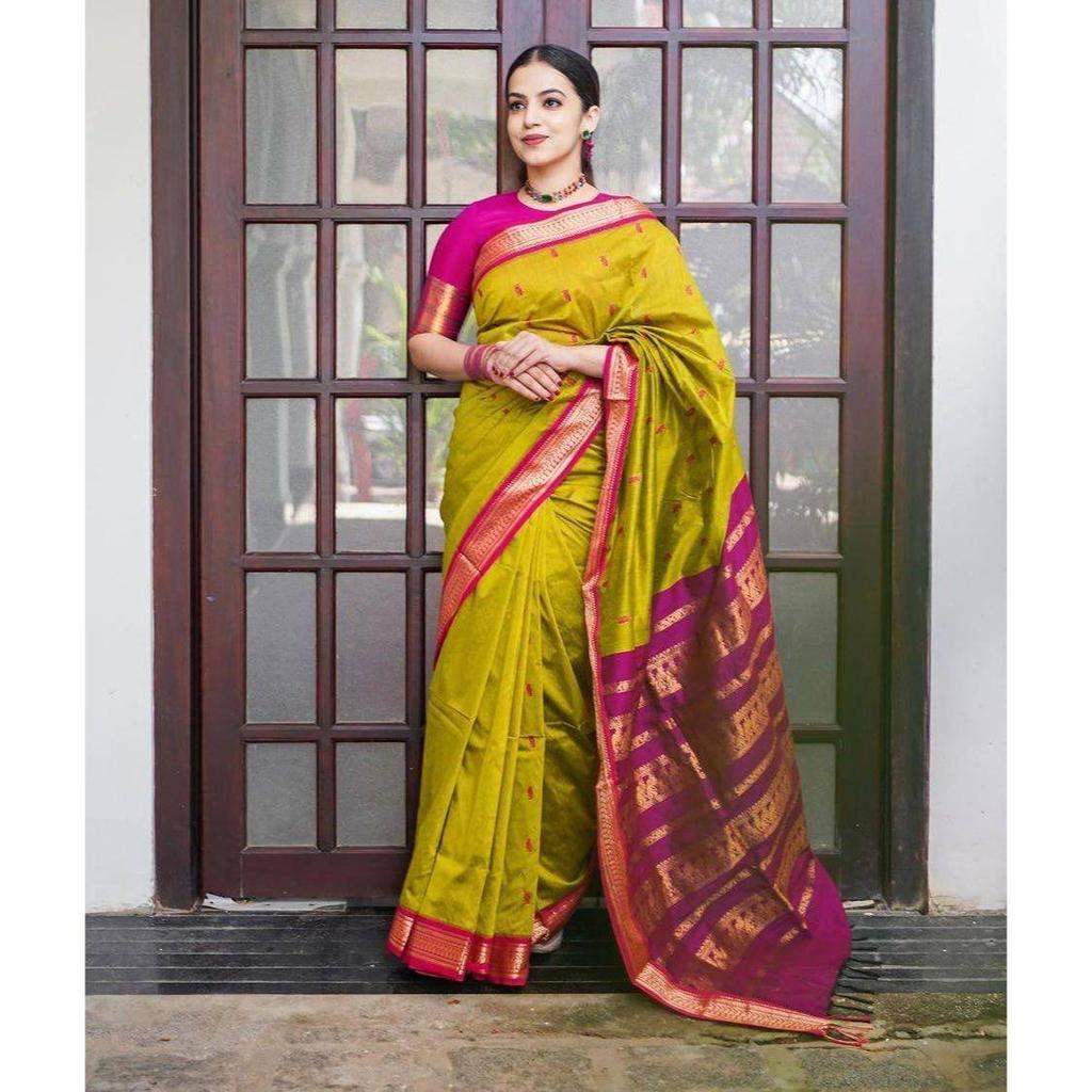 New Launch – Graceful Soft Lichi Silk Saree with Rich Jacquard Weaving & Elegant Pallu Finish