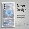 Crystal Flower Silver Plated Glass Phone Case Suitable for Samsung Galaxy S26 S25 S24 S22 S21 S20FE/Ultra/Plus Scratch Resistant
