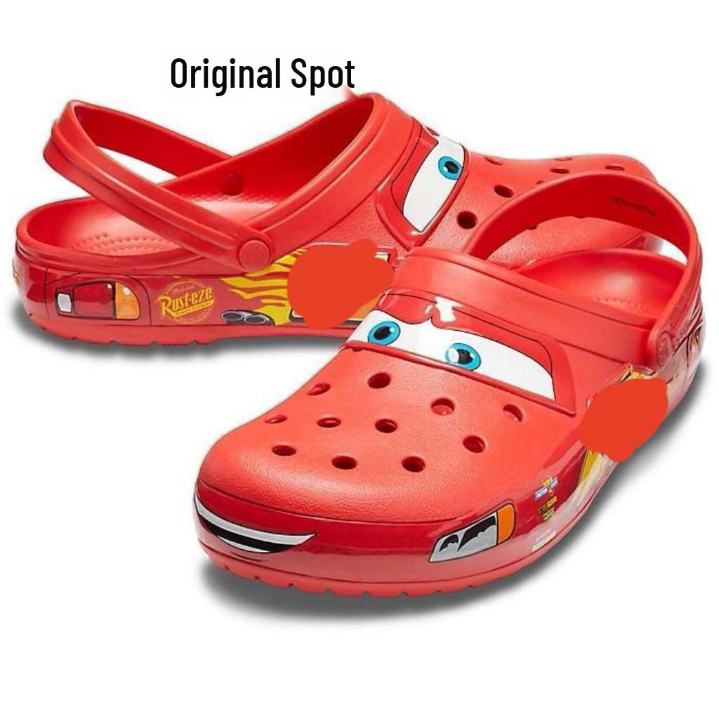 Unisex Crocs X McQueen Car Clogs: Breathable Casual Summer Beach Style