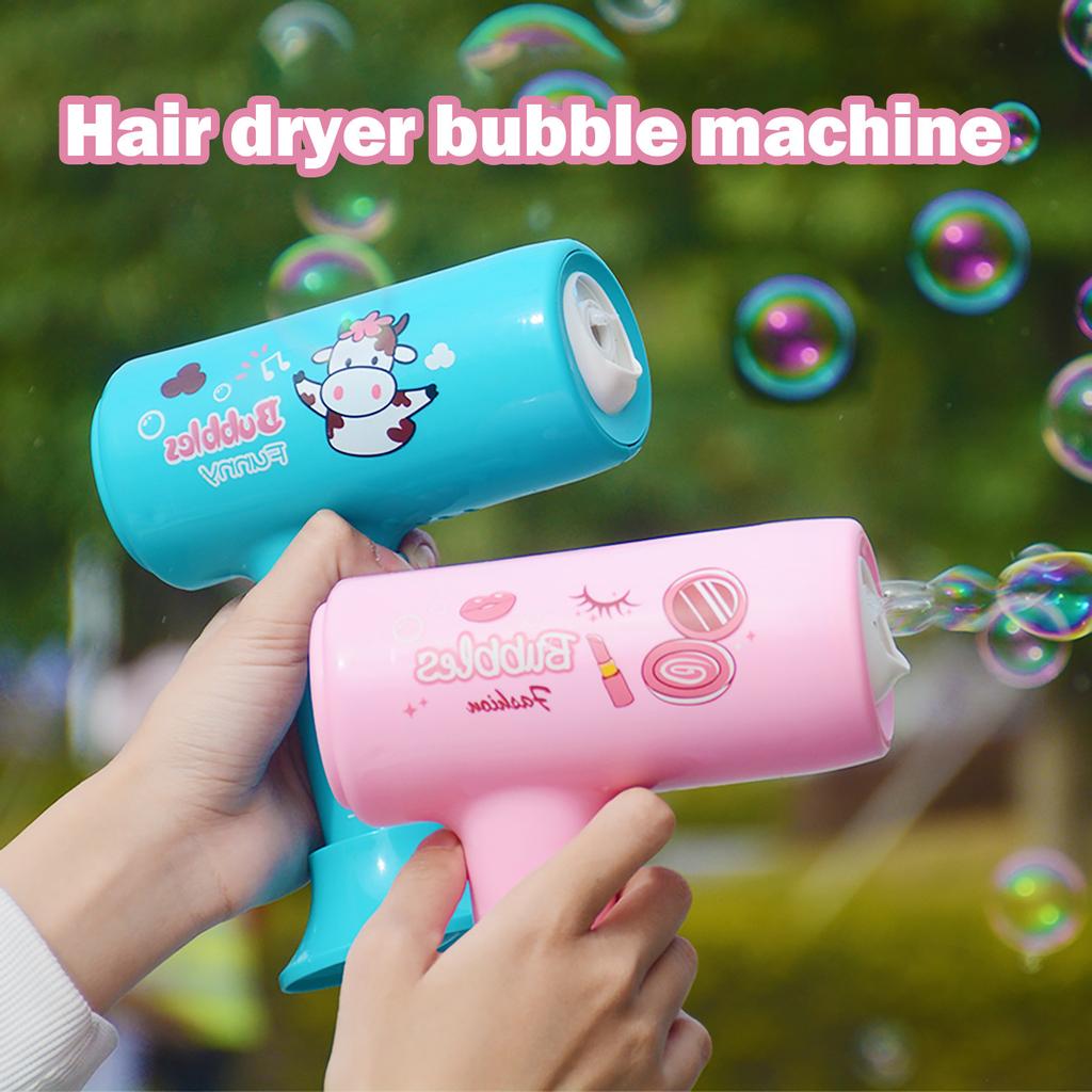 Bubble Machine Hair Dryer Operate Easily Indoor Outdoor Bubble Maker Toy (23ml)