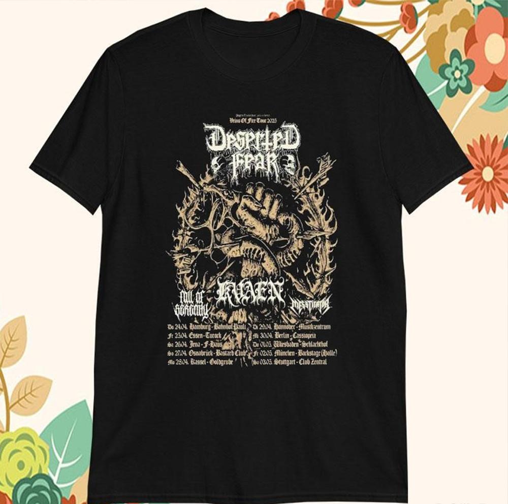 Deserted Fear Veins Of Fire 2025 Tour s Size S-5XL CG2270 Unisex T-Shirt L