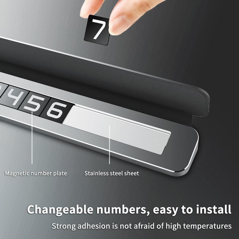 New Car Temporary Parking Sign Phone Number Plate Creative Hidden Temporary Parking Sign Car Decoration Gift