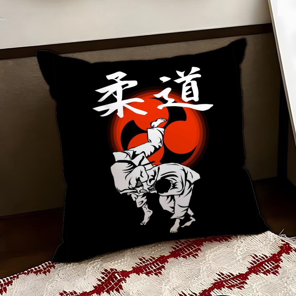 Sports Judo Martial Arts Cushion Cover Reversible Soft Durable Pillow Cover Home Car MultiScene Use for Daily Comfort