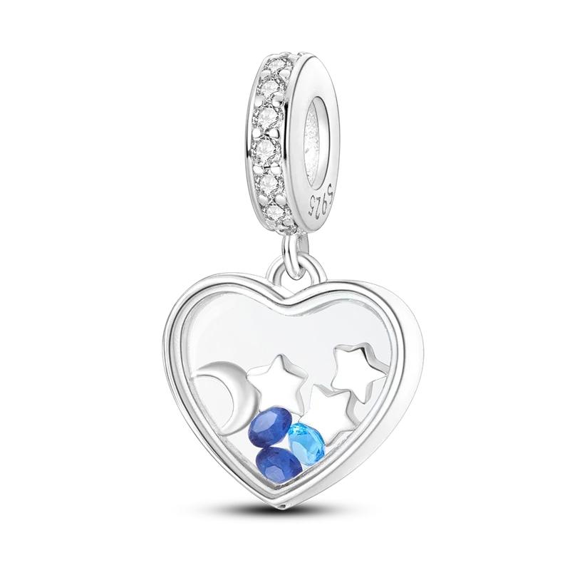 Copper Charm Bead Blue Series Astronaut Star Charm Fit Original Bracelet Necklace Trinket Women Jewelry