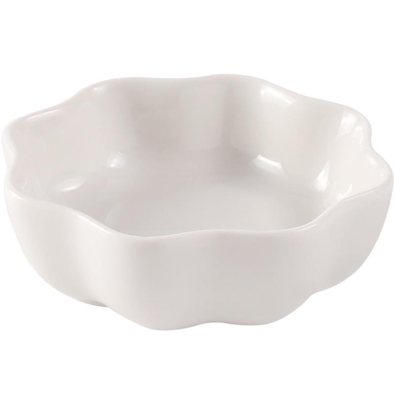 1pc Japanese White Ceramic Dishes Kitchen Seasoning Sauce Vinegar Multi-dish Hotpot Plates