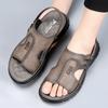 Fashion Beach Mens Breathable Sandals Summer Leather Hollow Out Men Shoe Simple Male Comfortable Slippers 2024 New Cool Luxury Sandals