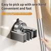 No Need To Drill Suction Cup Mop Rack, Mop Wall-mounted Clip, Broom Hook, Bathroom Door Behind Storage Rack, Kitchen Hook Clip