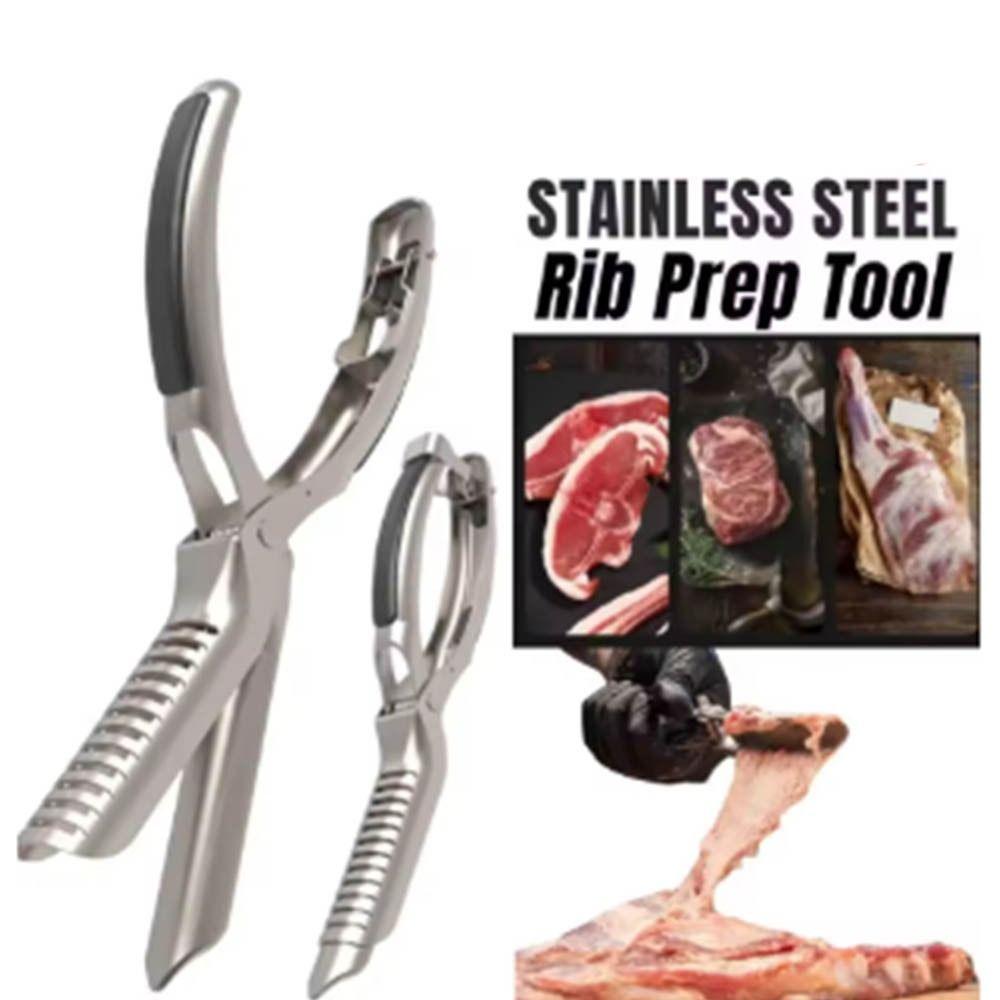 Easy Membrane Removal BBQ Rib Preparation Tool Stainless Steel Rib Skinner  Butcher Tool