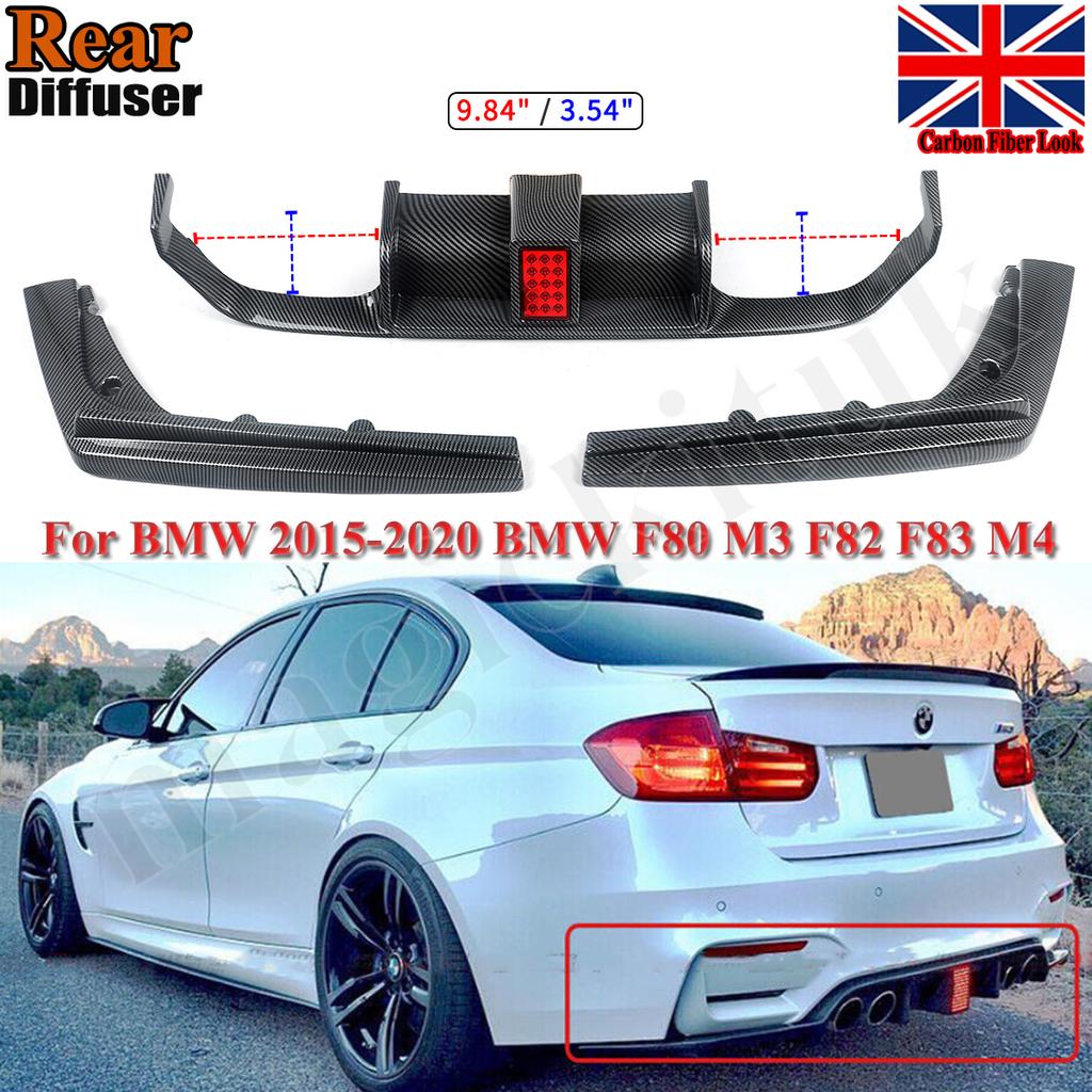 Rear Bumper Posterior Lip W/ Light Body Kit for BMW F80 M3 Saloon F82 F83 M4 Coupe & Convertible 2015-2020 Modification Parts FY6