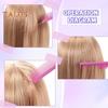 3Pcs/Set Hair Styling Comb Kit with Double-side Edge Control Teasing Bristle Brush Rat Tail Women Comb Back Brushing Combing Braiding Slicking