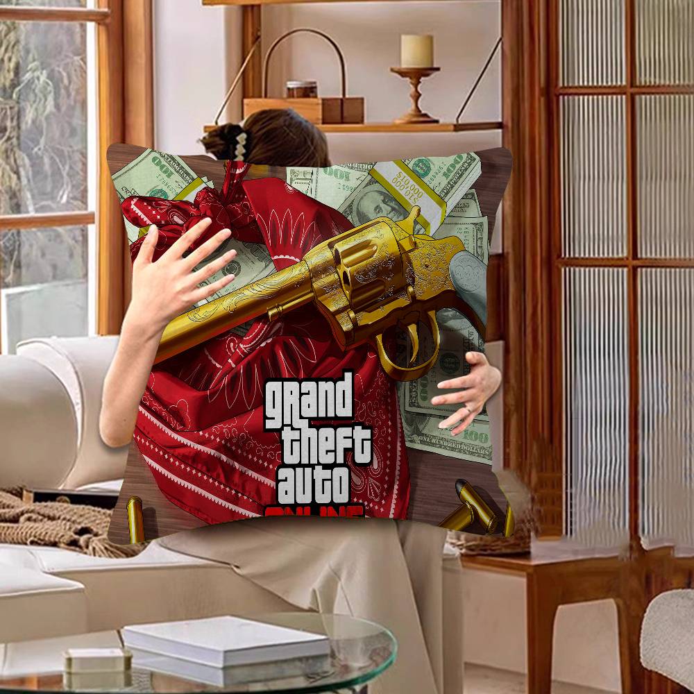 GTA 5 Pillowcase Toon Gift Cushion Cover Bedroom Home Sofa Chair Seat Decor Pillow Case