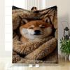 Cozy Shiba Inu Blanket for All Seasons Blanket Lunch Break Throw Gift
