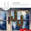 2Pcs J-Shaped Candy Cane Wreath Frame Iron Metal DIY Christmas Wreath Ring for Indoor Outdoor Decor Holiday Party Crafting