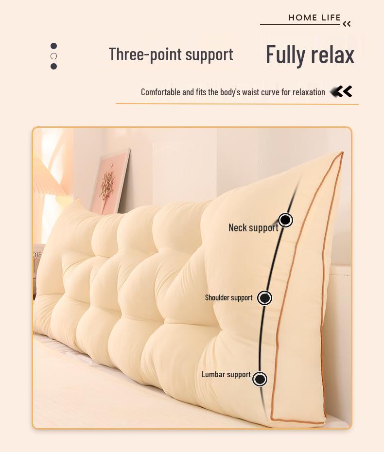 Warmes Polsterkopfteilkissen - Große Lendenstütze & Lesekissen für Schlafzimmer oder Sofa