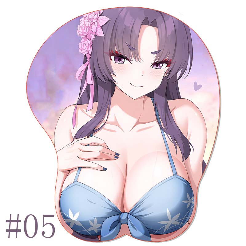 3D Mouse Pad B_Blue A_Archive Titty Wrist Rest Mousepad Yukari Oppai Sexy Boobs Anime Mouse Pad Wrist Support Hentai Mouse Mat