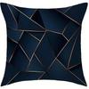 Home Decor Geometric Pattern Dark Blue Throw Pillow Covers Pattern Cushion Cover Suitable For Sofa Bedroom Car Pillow Cover