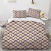 Plaid Duvet Cover Queen Bedding Set for Boys Girls Kids Women Men Modern Geometric Colourful Grid Plaid Polyester Comforter Set
