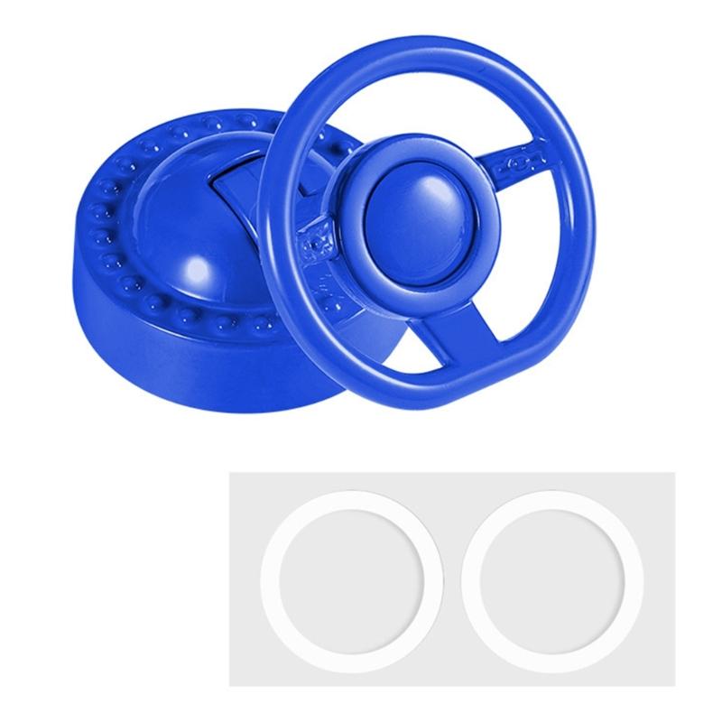 Metal 3D Steering Wheel Pattern Push Start Button Cover For Cars With 3 Color Option Universal Fit Easy Installation